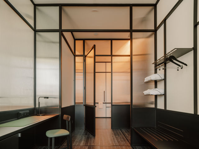Designer bathroom interior featuring Neri & Hu’s signature minimalist style.